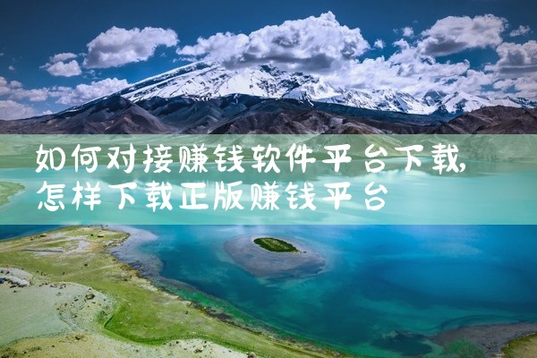 如何对接赚钱软件平台下载